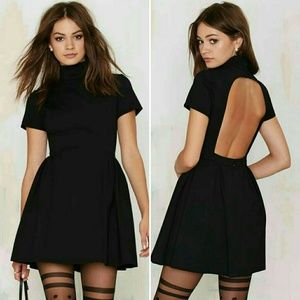 Nasty Gal back into it black cutout dress